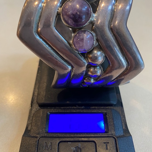 Sterling Amethyst Cuff William SPRATLING TAXCO 1940’s - Picture 10 of 14